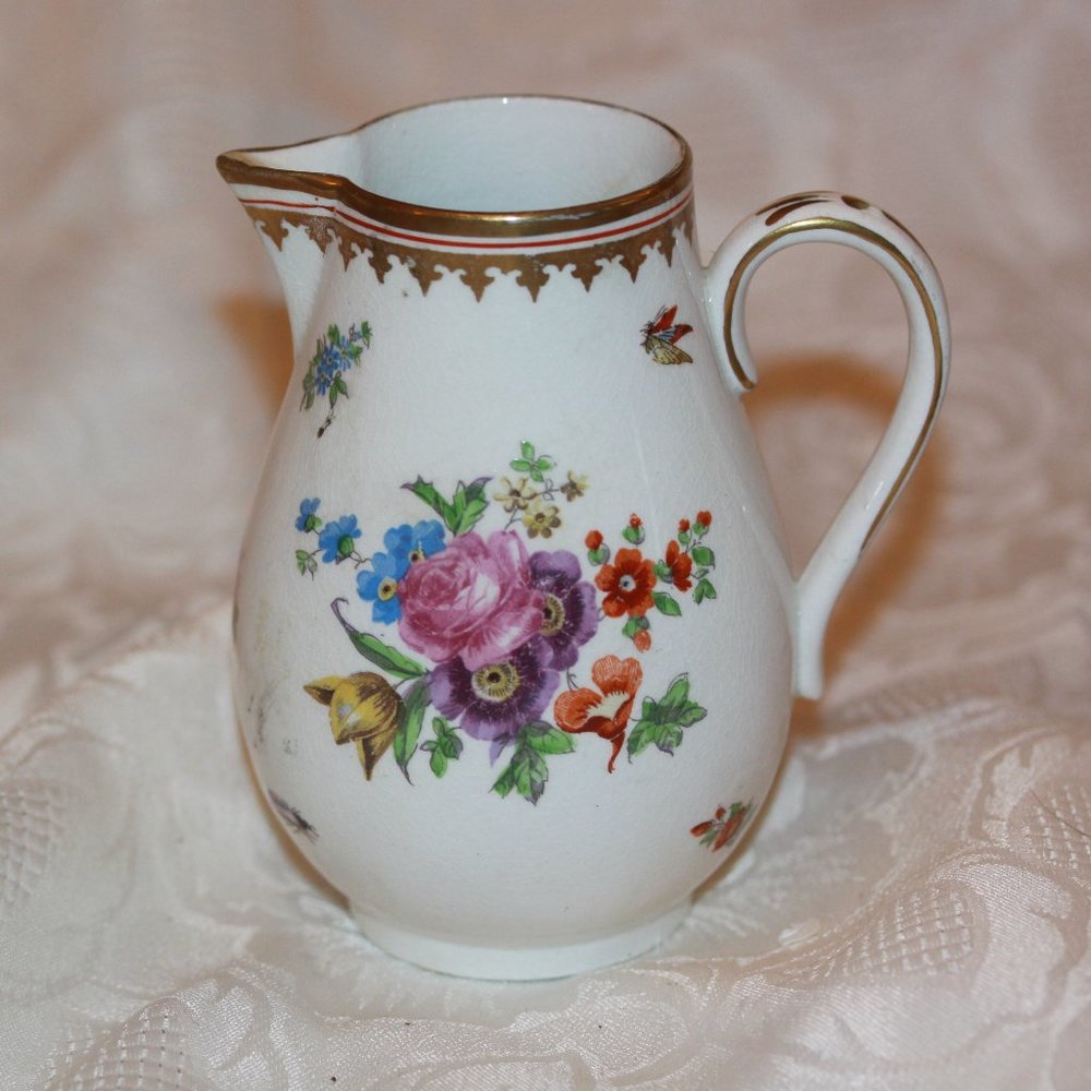 Booths  England Fine China Creamer Milk Pitcher Floral Vintage